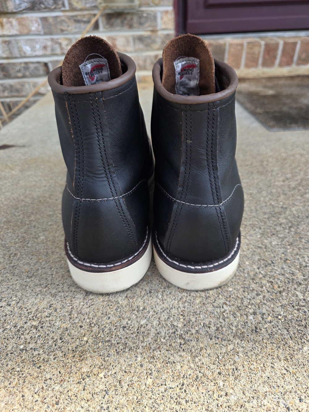Red Wing Classic Moc Toe Wedge Sole Black Prairie Leather - Men's 13 / 8849 - Picture 2 of 10